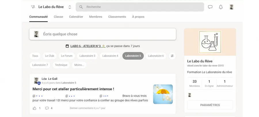 Formation Le Labo du Rêve